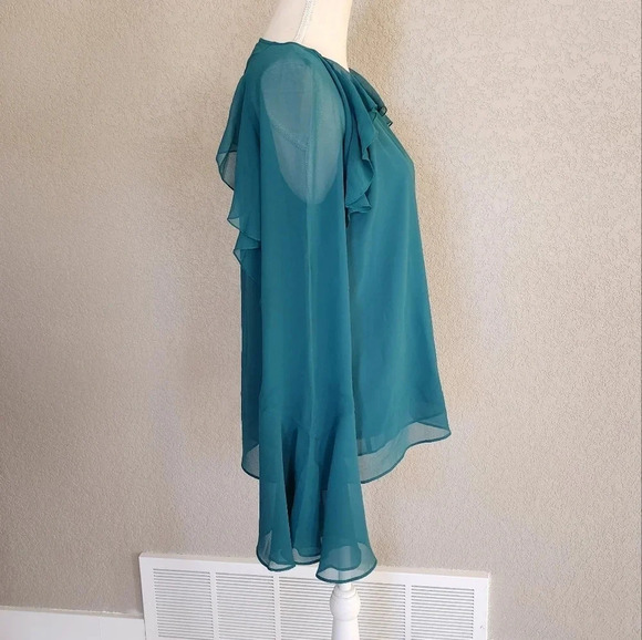 Chelsea ruffled long sleeve blouse size Medium  New with tags - Picture 6 of 11